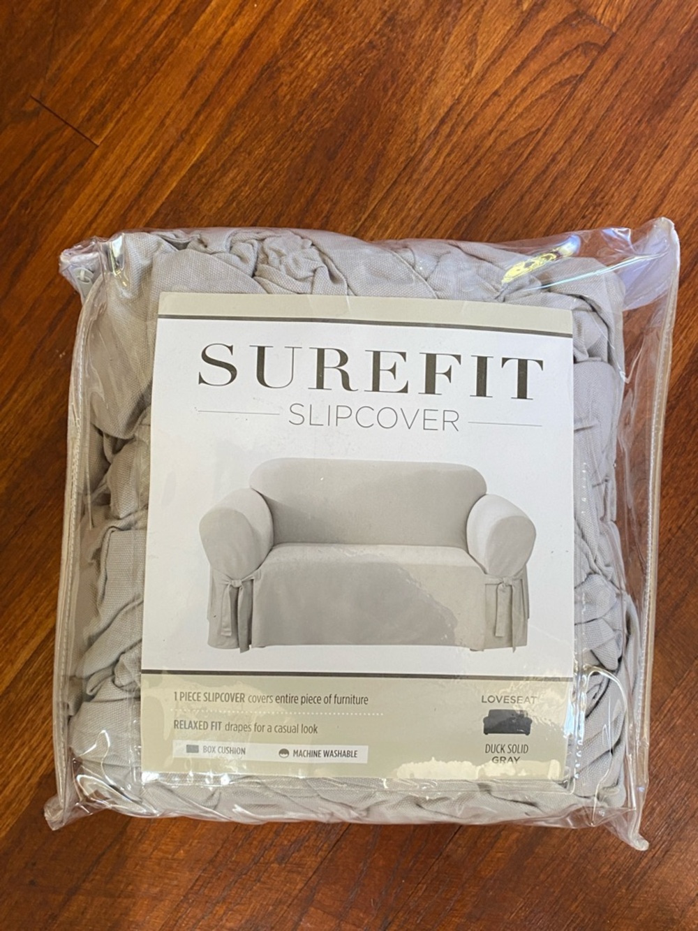 Sure Fit Slipcover in Light Gray for Loveseat